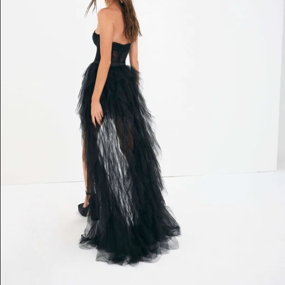 For Love and Lemons x Revolve Bustier Gown - Black Lace - Size L - Picture 5 of 5